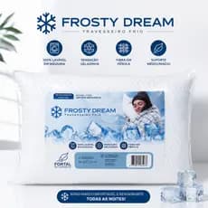 Kit 2 Travesseiros FrostyGel Frio Refrescante Gelado 50x70cm Médio Macio Bem-estar Premium
