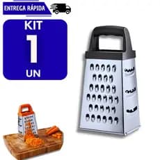 1 Ralador Manual 4 Faces Inox Multiuso Cozinha Profissional Legumes Queijos Universal Alimento Raladores Rala