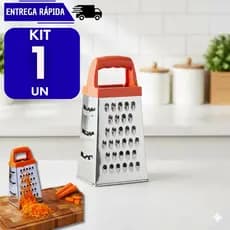 Ralador Manual 4 Faces Inox Multiuso Para Cozinha Profissional Legumes Queijos Universal Alimento Raladores