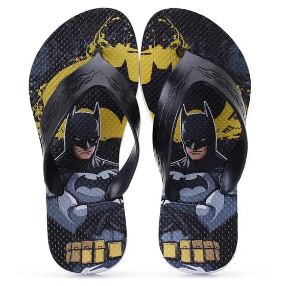 Chinelo Infantil Menino Batman Super Leve e Macio Henry Kids