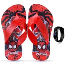 Kit Chinelo Infantil Menino Homem Aranha + Relógio Digital Henry Kids