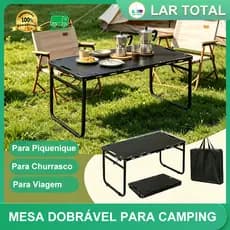 Mesa Dobrável Externa Leve Portátil Ideal para Piquique e Acampamento Fácil de Transportar