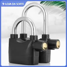 Cadeado antifurto para motocicleta com alarme sonoro