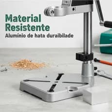 Suporte Multifuncional de Alumínio para Furadeira — Tamanho Fixo: 38–42 mm, Curso: 60 mm