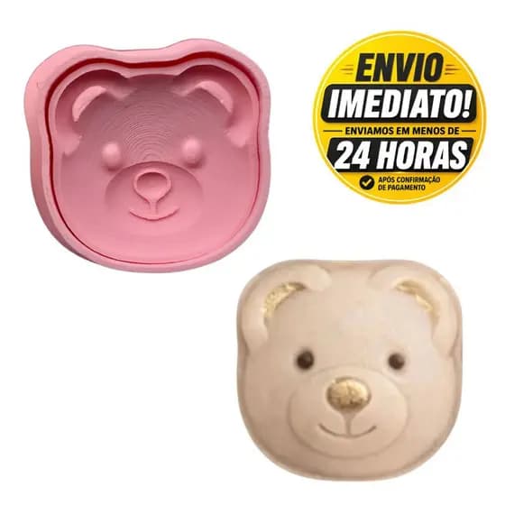 Modelador Ejetor Ursinho para Brigadeiro, Doce, Docinhos Confeitaria - 2 Peças