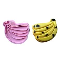 Modelador Ejetor Banana para Brigadeiro, Doce, Docinhos, Confeitaria, Frutas - 2 Peças