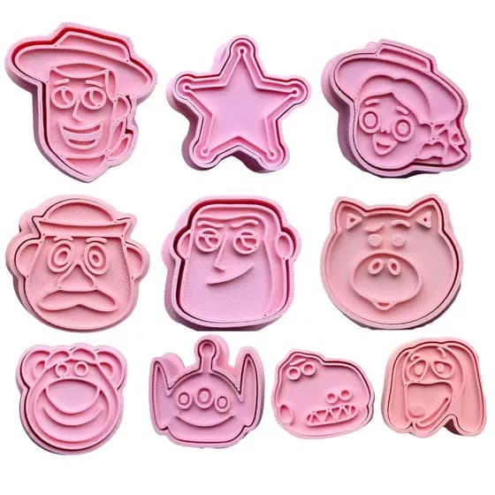Modeladores Ejetores Toy Stories Docinhos, Brigadeiros, Brinquedos, Personagens para Massa
