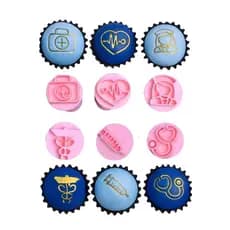 Kit Carimbos Para Doces Medicina Enfermagem para Brigadeiro, Doce, Docinhos, Confeitaria, 6 peças