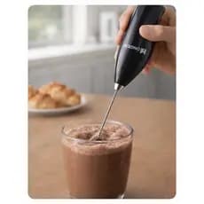 Mini Mixer Elétrico Portátil Batedor de Ovos e Café Capuccino Whey Suco Espumador de Leite  a Pilha