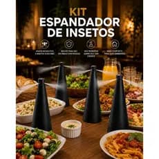 Kit  Espanta Mosca Repelente Ventilador De Moscas Para Mesa Restaurante Bar Refeição Casa Almoço Jantar