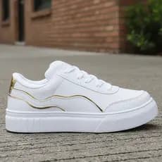Tênis Feminino Branco Plataforma Leve Ideal para Looks Modernos Sapato Academia Leve