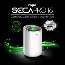 Ropo SecaPRO16 Desumidificador de ar elétrico - 16m²  Previne mofo, fungo e umidade - 600ml