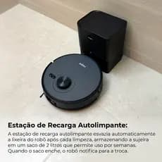 Robô aspirador - Ropo Vision Pro - 3 em 1- c/ IA-3D Scan, Mapeamento laser 360°, passa pano com MOP