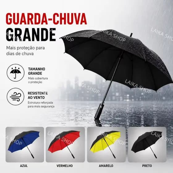 Guarda Chuva Automático Grande Hastes de Fibra de Vidro Reforçado Contra Vento proteção solar