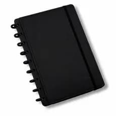Caderno Inteligente A4 Preto Planner Diário Refil Destacável Discos Removíveis Estudo Capa