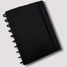 Caderno Inteligente A6 A5 B5 A4  Preto Planner Diário Refil Destacável Discos Removíveis Estudo Capa