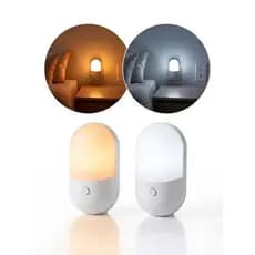 Kit 2 Luminárias LED de Tomada Mini Abajur Luz Noturna para o Quarto e Sala Bivolt