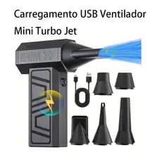 5 Substituição Da Boca Mini Turbo Jet 130000RPM Poderosa Velocidade Do Vento 35 M/s Ventilador De Jato De Alta Potência
