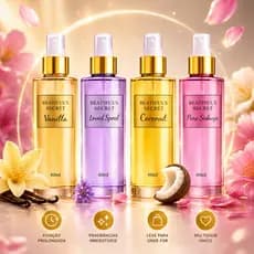 Kit 4 Body Splash Feminino Secret Vanilla Loved Speel Pura Sedução Coconut 60ml