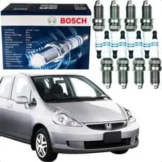 Jogo 8 Vela Honda Fit 1.4 2003 2004 2005 2006 Original Bosch