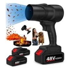 Secador de Cabelo Turbo Portatil Recarregavel 48V com 2 Baterias Alta Potencia Cuidados com Cabelo Uso Diario e Viagem