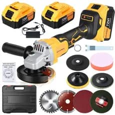 2 Batteries Lixadeira Esmerilhadeira Angular Makita 4 1/2 600W M0901B 72V  Amarelo Preto