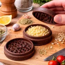 Triturador de grãos Manual 3 Partes – Grinder Plástico Resistente,Temperos