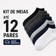 KIT MEIA SOQUETE MASCULINA CANO CURTO  TAMANHO 40 AO 46