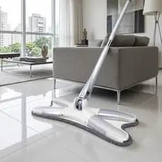 Esfregão Mop Giratório X-Mop Rodo Magico Limpa Vidros Teto Piso Cabo Aço Inox Com Sistema De Torção Prático