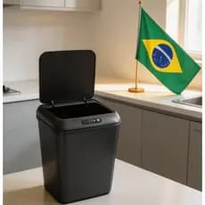 Lixeira Automática 16 Litros Com Sensor Inteligente Infravermelho Cesto De Lixo Banheiro
