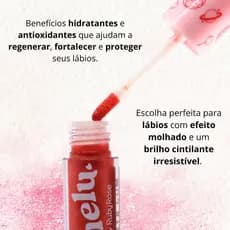 GLOSS LABIAL PAPAYA COM CASSIS (RR-8235-2) MELU RUBY ROSE