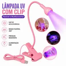 Mini Lâmpada Led USB De Mesa Com Clipe Flexível UV Para Unhas