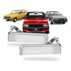 Kit Par Maçaneta Porta Metal - Monza Chevette Marajo Cromada