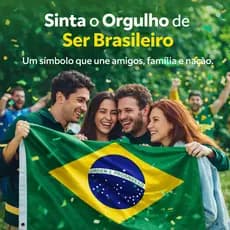 Bandeira do Brasil 1,50m Grande Copa do Mundo Torcida Seleção Decoração Eventos Poliéster