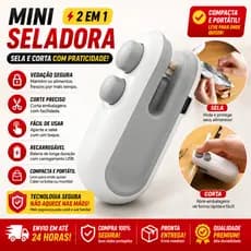 Mini Seladora de Sacos Portátil Seladora de Embalagens Plásticas USB Alimentos