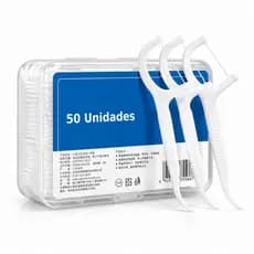 Fio Dental com Haste Descartável 50 Unidades Arco Ultra Fino com Palito