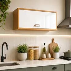 Armário Suspenso Parede 60cm Multiuso para Cozinha Área de Serviço Compacto Organizador Parede Multiuso Pequeno Moderno