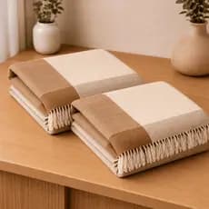 Kit 2 Manta Pop Para Sofá Peseira De Cama Gigante 2,10x1,20m Decorativa Com Franja Várias Cores