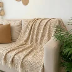 Manta para Sofá King Decorativa Premium Algodão Capa Protetora Grande Elegante