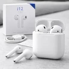 Fone de Ouvido Bluetooth i12 TWS Sem Fio Recarregável Portátil com Estojo de Carregamento