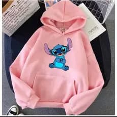 Moletom feminino Fofo Stitch Casaco Feminino Delicado Moletom Com Bolso e Goro