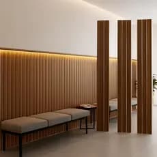 KIT 40 Revestimento Painel 90X11 De Parede Ripado Decorativo MDF Autocolante - ENVIO FULL