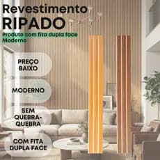 KIT 50 Revestimento Painel 90X11 De Parede Ripado Decorativo MDF Autocolante - ENVIO FULL