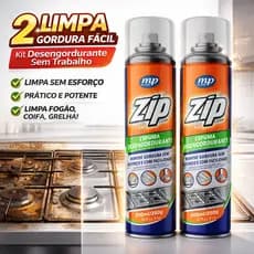 Kit 2 Espuma Desengordurante Zip 300Ml Limpeza Pesada Fogão Forno Air Fryer Coifa Microondas Barato