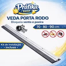 Rodo Vedante Veda Porta Alumínio EVA Reforçado Anti Poeira Insetos Ruído Vedação Total Durável