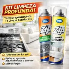 Kit Zip Limpeza Pesada Desengordurante Limpa Estofados Sofa Colchao Cadeira Coifa Fogão Grelha Fácil