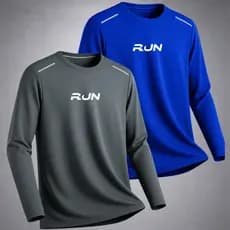 Kit 2 Camisetas Masculinas Dry Fit Manga Longa Tecido Leve Academia Corrida Treino