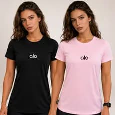 KIT 2 Camisetas Esportiva Feminina Blusa Dry Fit Academia Crossfit Corrida Treino Confortável