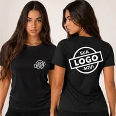 Camiseta Dry Fit Feminina Personalizada Com Sua logo Marca Para Uniforme Academia Ciclismo