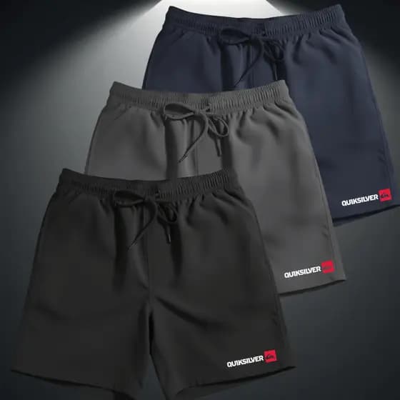 Kit Promocional 3 Shorts Masculinos Tactel Bermuda Esportiva Secagem Rápida Treino